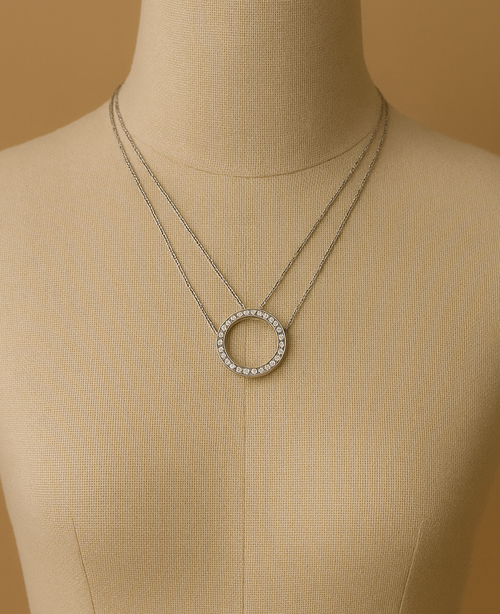 COLLIER CERCLE ARGENTE